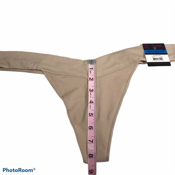 No Boundaries Womens Size XXXL 10 V-Thong Panty Seamless Beige New With Tags - Picture 7 of 8